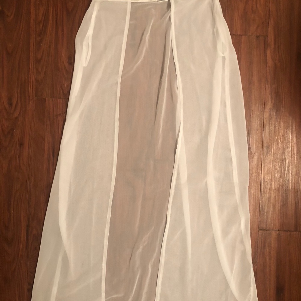 iHeartRaves white mesh skirt